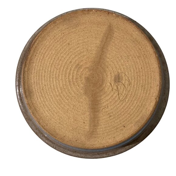 Clay City Pottery CCP Pie Plate Deep Dish Blue Stoneware Hearts Signed 10” - Picture 2 of 5